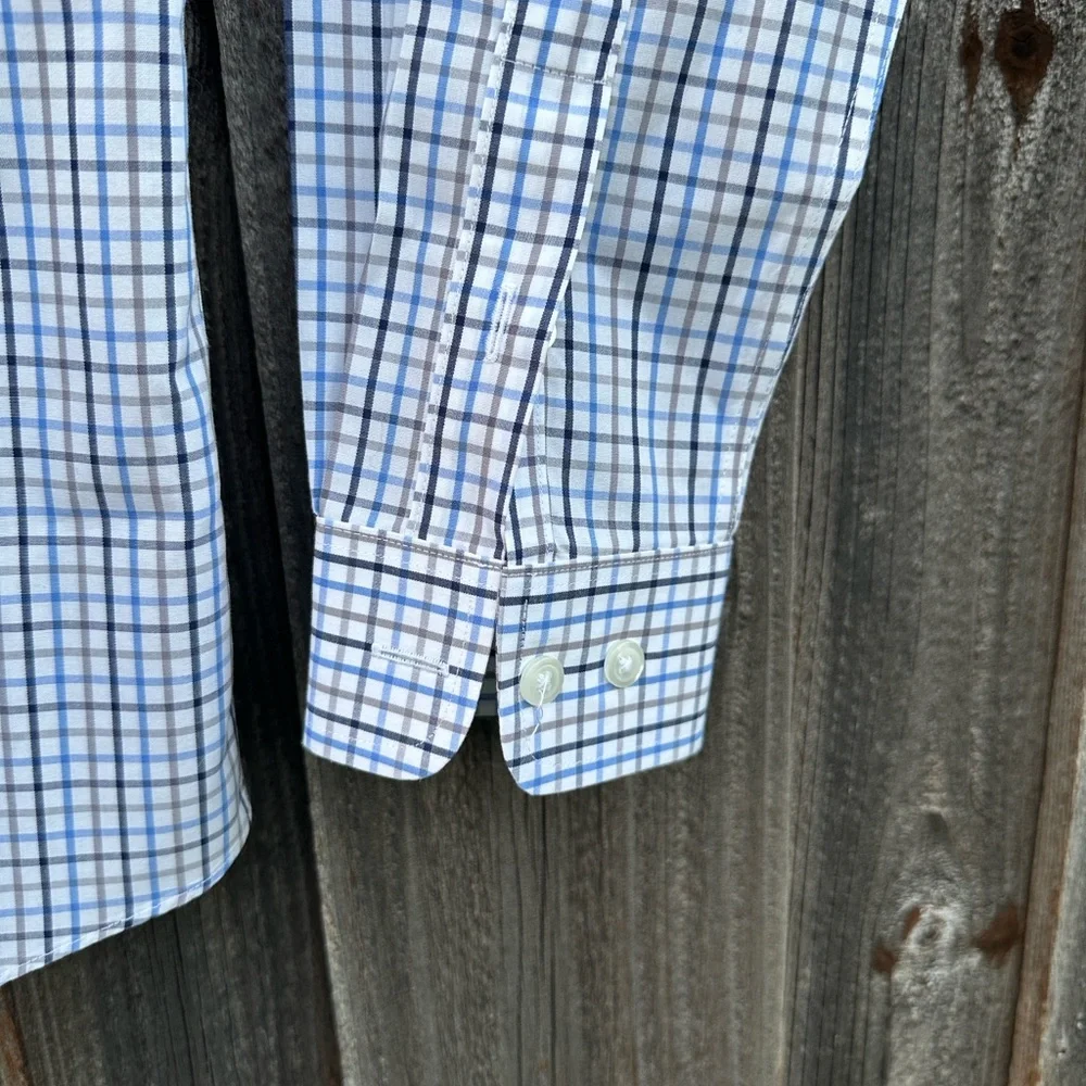 Class Club Blue and White Plaid Boys Shirt - Picture 4 of 7